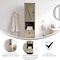 Flash Furniture Dune Farmhouse Freestanding Bathroom Linen Tower Cabinet w/Magnetic Close Doors, 2 Adjust Shelves FS-BATH-6-BR-GG - alternate 2